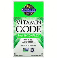 Garden of Life, Vitamin Code, Raw B-Complex, комплекс витаминов группы В, 60 веганских капсул