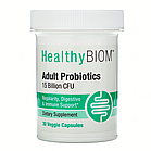 HealthyBiom, Пробіотики для дорослих, 15 млрд КУО, 30 рослинних капсул