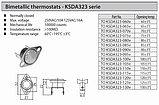 KSD301-100v термостат 100°C 10А 250В, фото 3