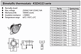 KSD301-120v термостат 100°C  10А 250В, фото 3