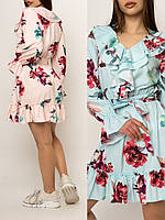 7725-37 Платье летнее с цветочным принтом софт норма (МИКС 4 ед: 42-48 | универсальный)