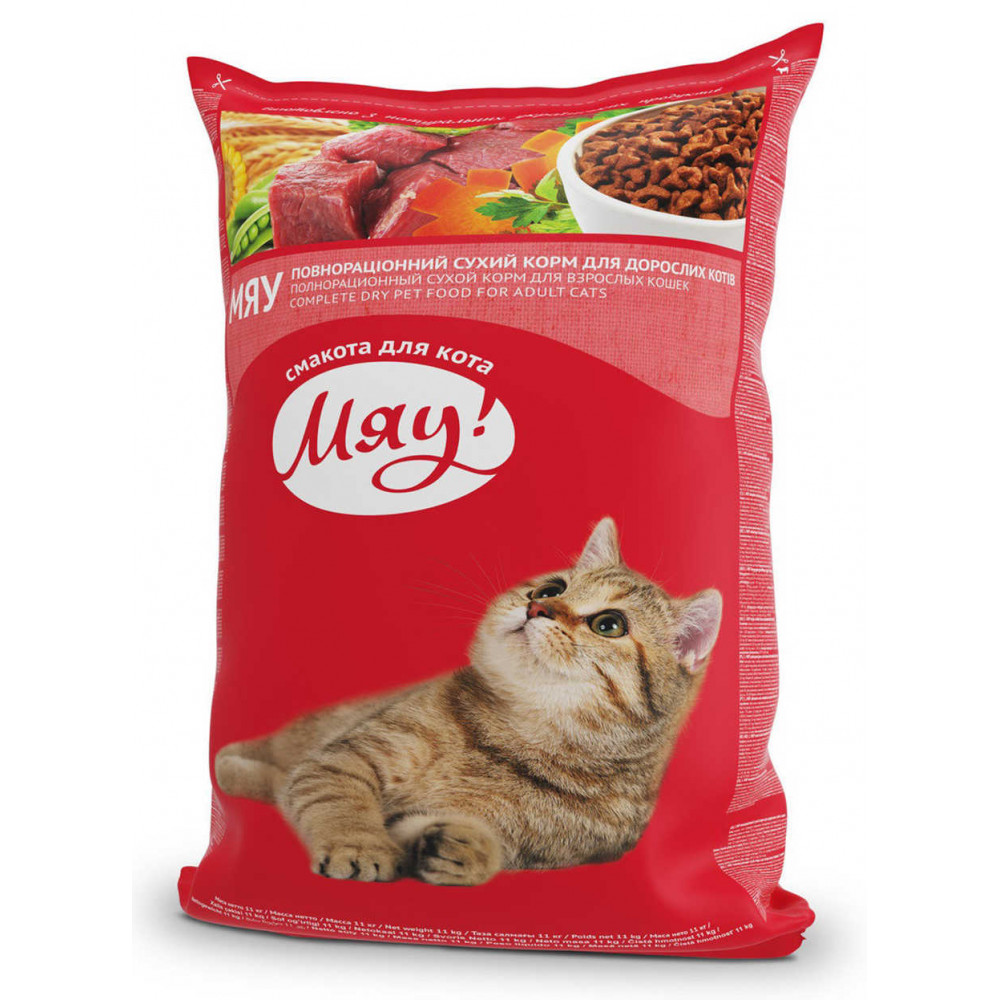 Сухий корм для котів Мяу із телятиною 14 кг