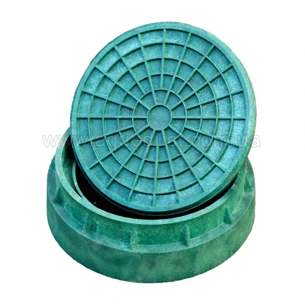 Купить Крышка колодца 315 полимер-песчаная зеленая 1.5т, цена 271.70 ...