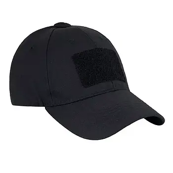 Тактична кепка армійська, бейсболка ЗСУ з пришивною липучкою для шеврону. Чорного кольору.