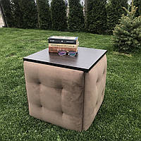 Пуф трансформер 5в1 із велюру зі столиком венге