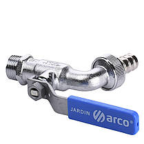 Кран ARCO кульовий для поливу 1/2" 0413 NANO AntiLime довга ручка, фото 3