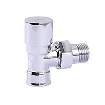 Кран вентильний з американкою 1/2" кутовий п/ключ CHROM Art. 1844 Solomon, фото 4