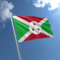 Прапор Бурунді Прапорна сітка, 2,10х1,35 м, Кишеня під держак