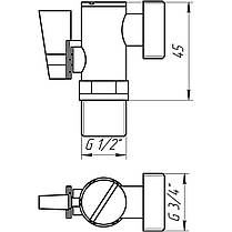 Кран кульовий кутовий з фільтром SOLOMON 1/2"x3/4" А7041(7043), фото 5