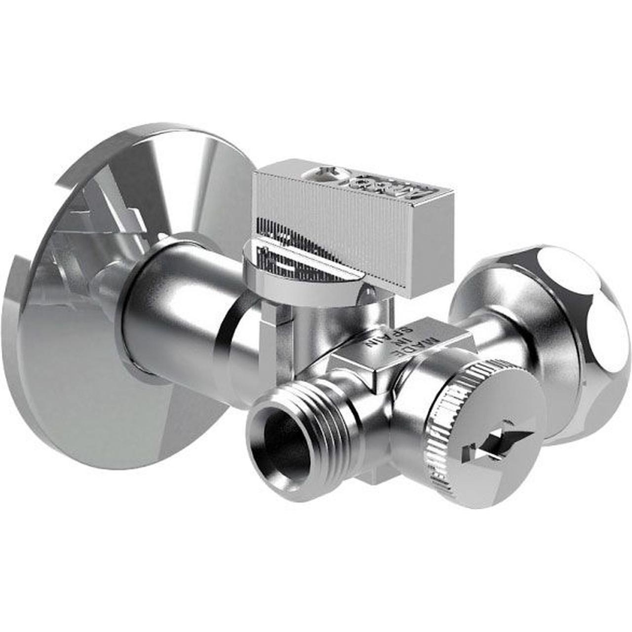 Кран кульовий кутовий подвійний ARCO 1/2"х 3/4"х3/8" DUAL29