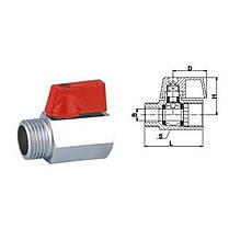 Кран кульовий міні SOLOMON 1/2" ЗВ NV-3025, фото 5