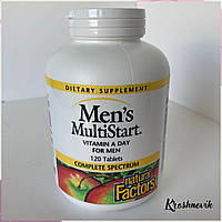 Natural factors Men s MultiStart Мультивітаміни для чоловіків, 120 таблеток