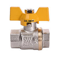 Кран кульовий прямий SOLOMON 1/2" ВВ ЖБ PN40 B1007, фото 3