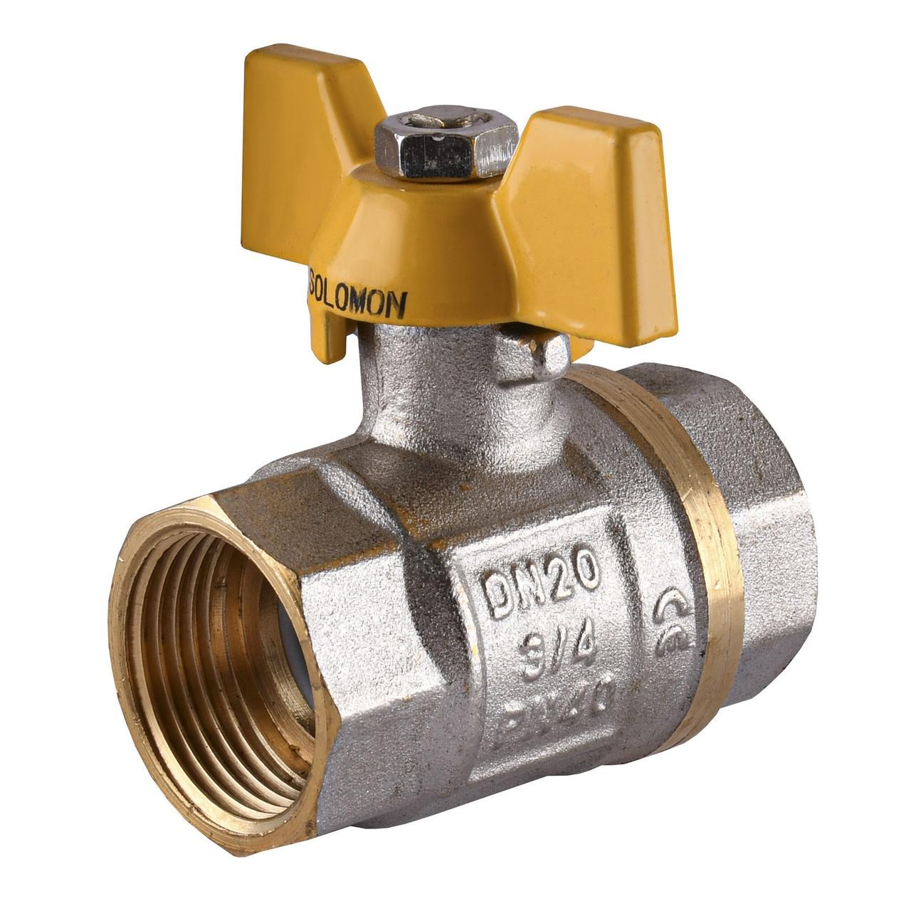 Кран кульовий прямий SOLOMON      3/4" ВВЖБ PN40 B1007