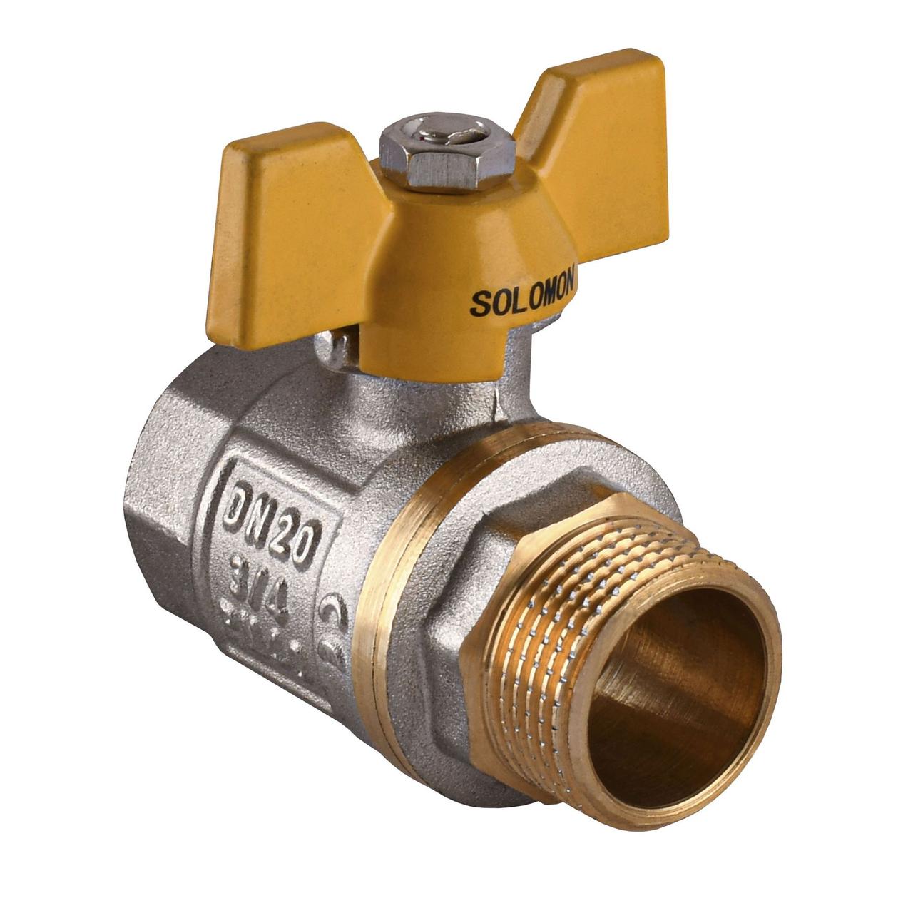 Кран кульовий прямий SOLOMON      3/4" ЗВ ЖБ  PN40 B1008