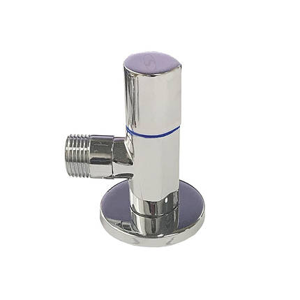 Кран напівобертовий кутовий з цангою 1/2"x1/2 (3/8") універсальний 9082, фото 1