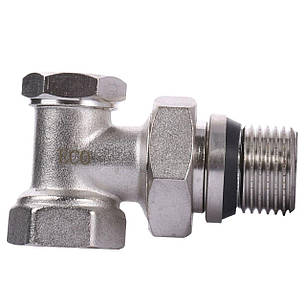 Кран радіаторний кутовий ECO Technology ECO5007 (ECO5107) 1/2" під ключ з ущільнювачем, фото 1