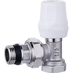 Кран радіаторний кутовий PROFESSIONAL  1/2" NV-QP5005 вентильний з ущільнювачем
