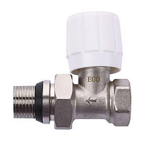 Кран радіаторний прямий ECO Technology ECO5106 1/2" вентильний з ущільнювачем, фото 3