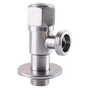 Кран шаровый кутовий Professional 1/2"X3/4" NV-QP888 нержавійка, фото 1