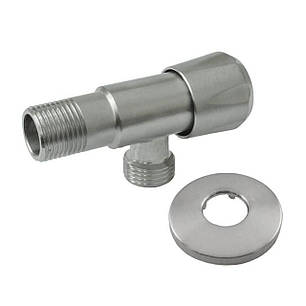 Кран шаровый кутовий Professional 1/2"X3/4" NV-QP888 нержавійка, фото 2