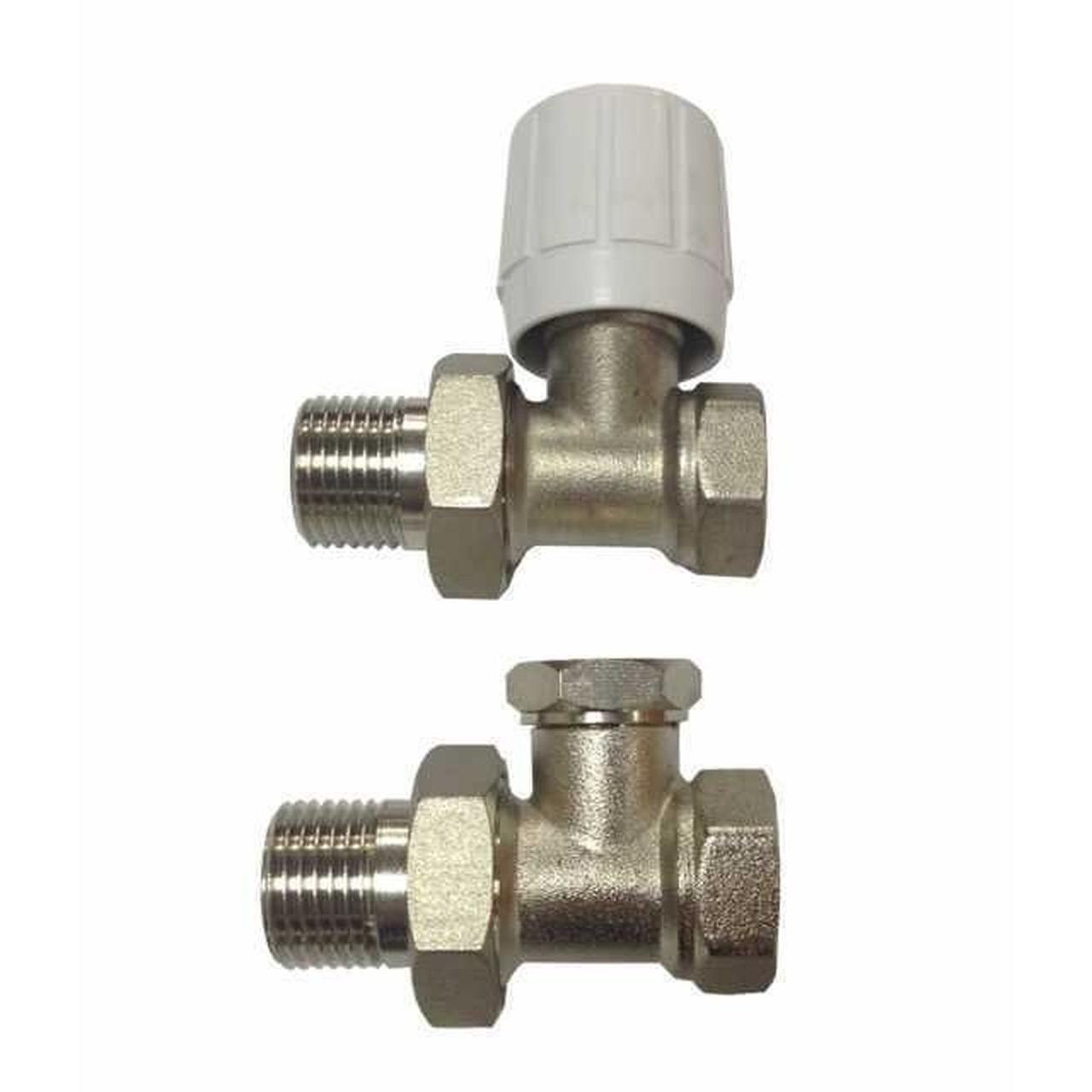 Крани радіаторні прямі ECO Technology 1/2" подача + обратка ECO5106 ECO5108