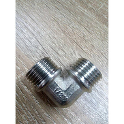 Кутник нікель 1/2" Зовнішня-Зовнішня Ni 08790, фото 3