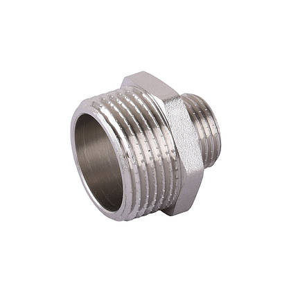 Ніпель SOLOMON 1/2"х3/4" ЗЗ нікель 8208 N, фото 3