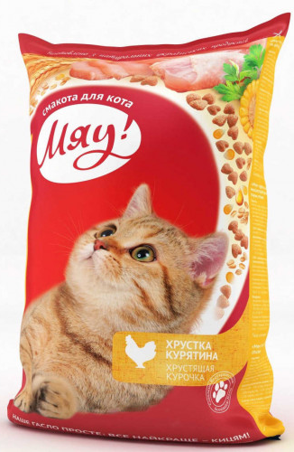 Сухий корм для котів Мяу із куркою 14 кг