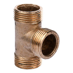 Трійник латунь  3/4  Зовнішня-Зовнішня-Зовнішня 660Б, фото 1