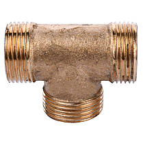 Трійник латунь  3/4  Зовнішня-Зовнішня-Зовнішня 660Б, фото 3
