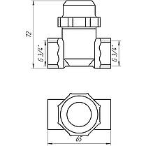 Фільтр груб. очистки 3/4" вв нікель з відстійником Solomon (8014) TD1052, фото 2