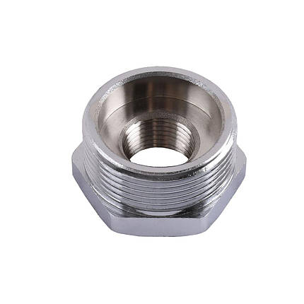 Футорка перехідна SOLOMON 1/2"х 1/4" хром 8209 ЗВ, фото 3