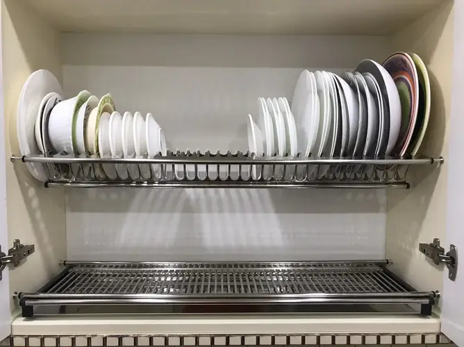 Купить Сушилка из нержавейки для посуды в шкаф 50 см двухуровневая ...