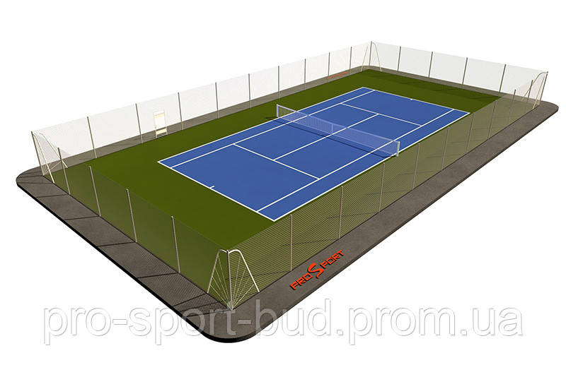 Строительство теннисного поля под ключ Теннисный корт 18х36 Покрытие Искусственная трава 15 мм - фото 10 - id-p1630020528
