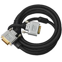 Шнур DVI (24+1) COMP, штекер DVI - штекер DVI, Hi-Fi, "позолочений", з фільтрами, Ø11мм, 1.5 м, в блістері