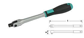 Whirlpower Вороток 1/4" з карданом 160мм з пластик. ручкою