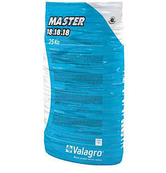 Добриво з мікроелементами Майстер Master 18.18.18 +3 Мg хелатне 1 кг (ZIP-пакет) Valagro
