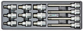 Whirlpower Набір головок зі вставкою Hex 5-19мм 1/2" 13од ложемент