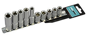 Whirlpower Набір головок 1/4" Е5-Е10 10од на планці