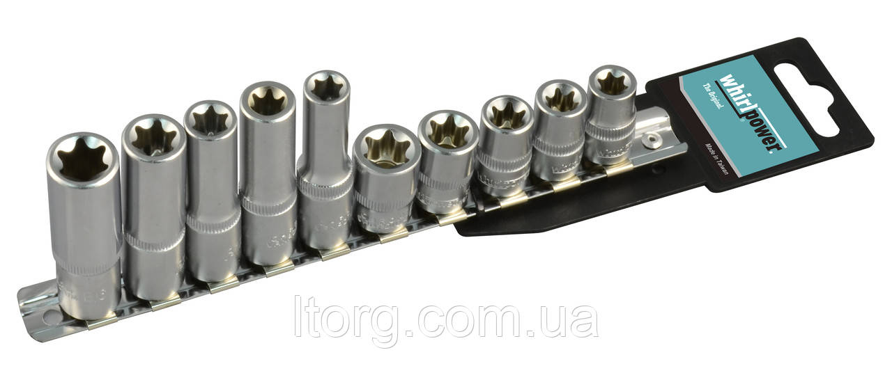 Whirlpower Набір головок 1/4" Е5-Е10 10од на планці