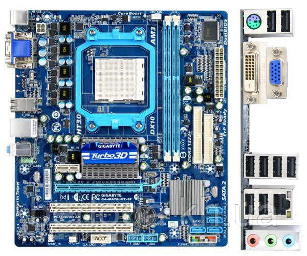 Материнська плата Gigabyte GA-MA78LMT-S2