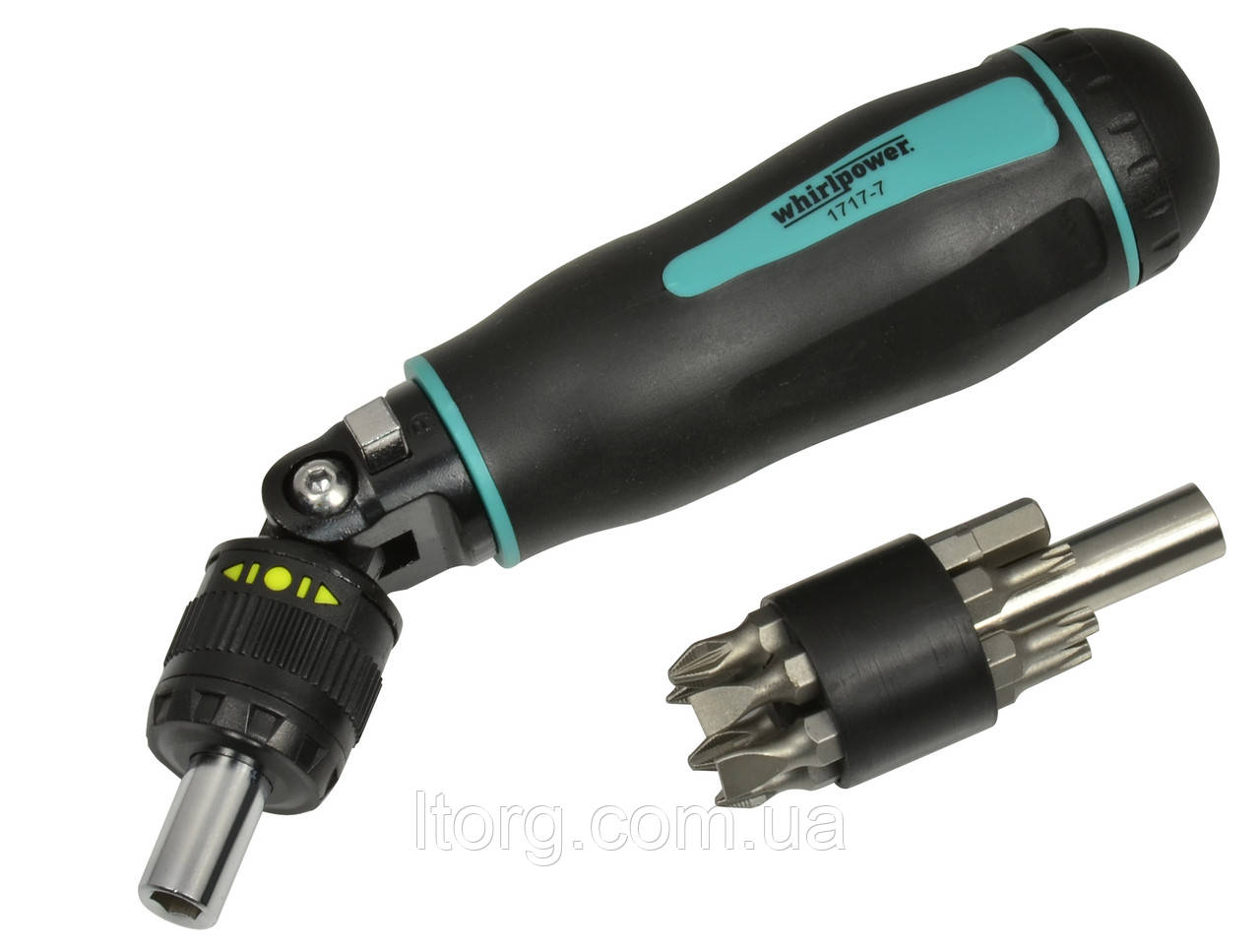 Whirlpower Викрутка-тримач бит 1/4" 3-х позиційна з набором бит 14од