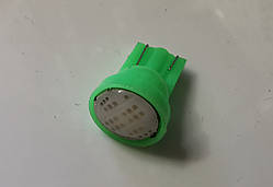 Автомобільна Led лампа для габаритів W5W COB green
