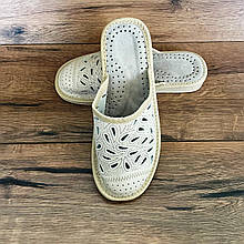 Шкіряні тапочки літні, жіночі ТЛЖ11