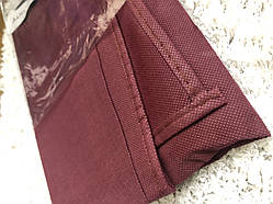 Бордовий флізеліновий чохол для одягу 60/90 см зі змійкою для зберігання одягу