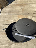Сковорода для пікніка з кришкою на ніжках 400х2 мм, фото 2