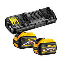 Зарядний пристрій та 2 акумулятори XR FLEXVOLT DCB547 9Ач DeWALT (DCB132X2)