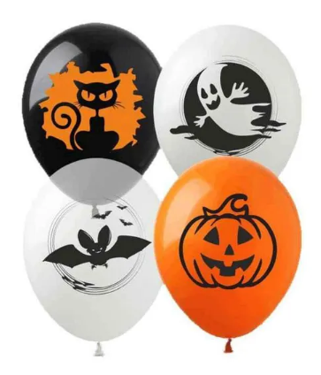 Набір кульок повітр. латексних 12"/30см "Хеловін" 10шт №828007/Pelican/(5), фото 1