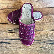 Шкіряні тапочки літні, жіночі ТЛЖ13